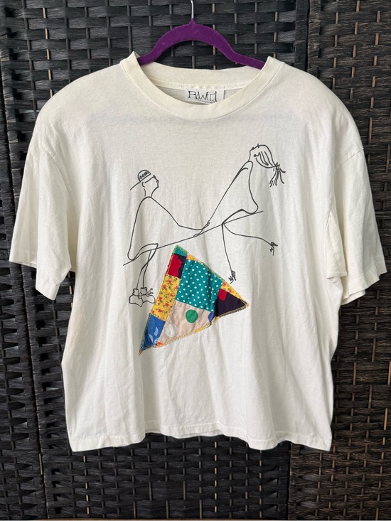 Tops - 🎨🧩 Vintage Pigweed by Splendide Quilted Art Graphic Tee Single Stitch USA L